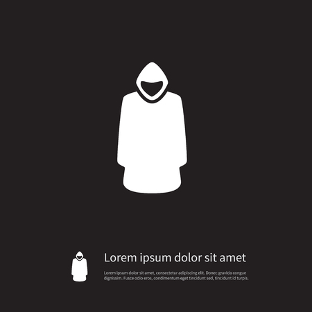 Isolated Hood Icon. Cloak Vector Element Can Be Used For Cloak, Hood, Jacket Design Concept.のイラスト素材