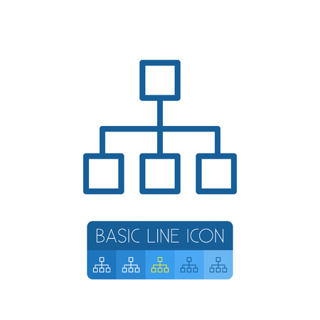 Isolated Hierarchy Outline. Structure Vector Element Can Be Used For Hierarchy, Structure, Model Design Concept.のイラスト素材