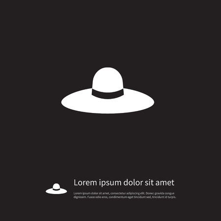 Isolated Panama Icon. Broad Brim Vector Element Can Be Used For Trilby, Panama, Hat Design Concept.のイラスト素材