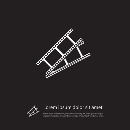 Isolated Photo Tape Icon. Video Vector Element Can Be Used For Video, Photo, Tape Design Concept.のイラスト素材