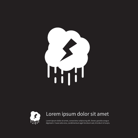 Isolated Thunder Icon. Storm Vector Element Can Be Used For Rain, Storm, Cloud Design Concept.のイラスト素材