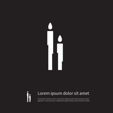Isolated Burn Icon. Candle Vector Element Can Be Used For Candle, Suppository, Burn Design Concept.のイラスト素材