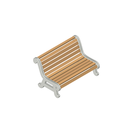 Seat Vector Element Can Be Used For Bench, Seat, Park Design Concept.  Isolated Bench Isometric.のイラスト素材