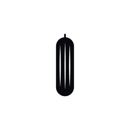 Isolated Gherkin Icon. Salad Vector Element Can Be Used For Gherkin, Cucumber, Salad Design Concept.のイラスト素材