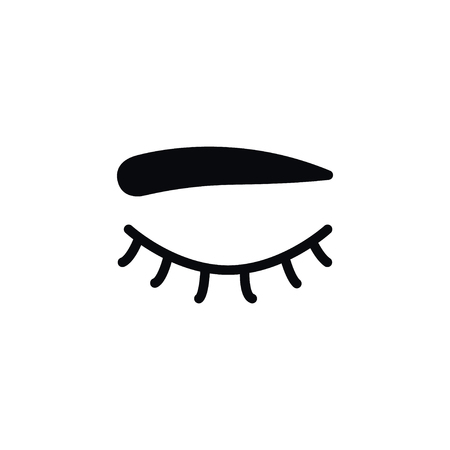 Eyelid Vector Element Can Be Used For Eye, Eyelid, Eyelash Design Concept.  Isolated Eyelash Icon.のイラスト素材