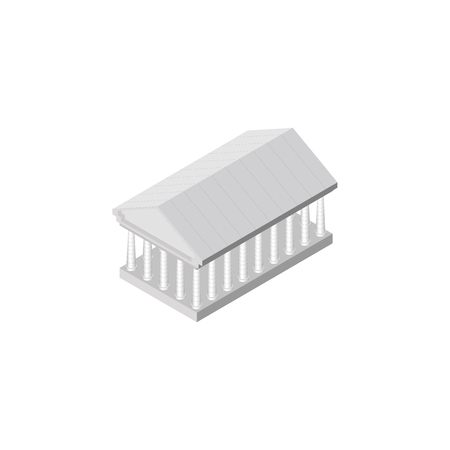 Isolated Acropolis Isometric. Athens Vector Element Can Be Used For Acropolis, Athens, Museum Design Concept.のイラスト素材