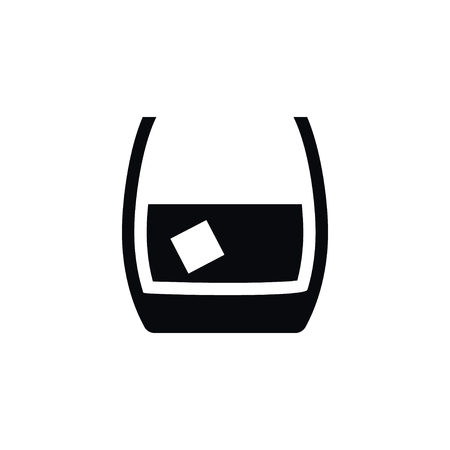 Isolated Restaurant Icon. Glass Vector Element Can Be Used For Whiskey, Restaurant, Glass Design Concept.のイラスト素材