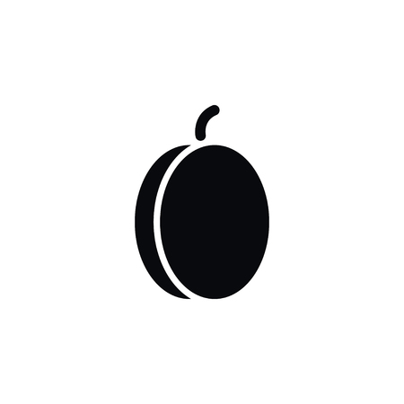 Isolated Cream Icon. Plum  Vector Element Can Be Used For Cream, Plum, Tree Design Concept.のイラスト素材