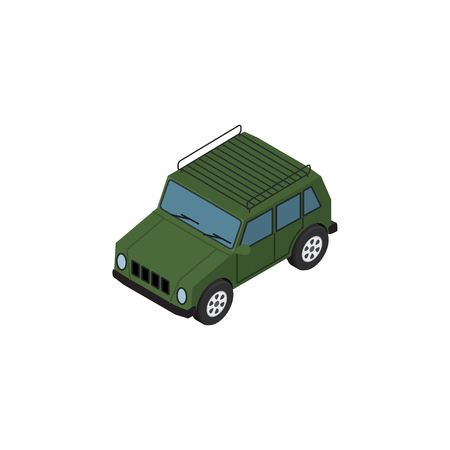 Isolated Suv Isometric. Armored  Vector Element Can Be Used For Suv, Armored, Car Design Concept.のイラスト素材