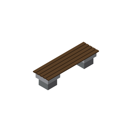 Isolated Seat Isometric. Bench Vector Element Can Be Used For Bench, Seat, Park Design Concept.のイラスト素材