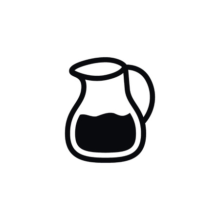 Milk Pitcher Vector Element Can Be Used For Milk, Jug, Dairy Design Concept.  Isolated Dairy Jug Icon.のイラスト素材