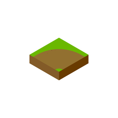 Illustration pour Sand Vector Element Can Be Used For Sand, Turn, Road Design Concept.  Isolated Turn Isometric. - image libre de droit