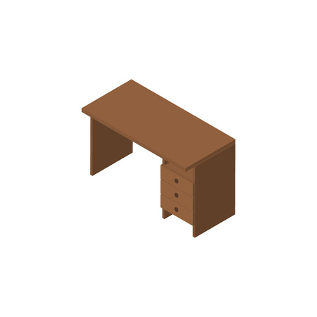Table Vector Element Can Be Used For Drawer, Table, Desk Design Concept.  Isolated Desk Isometric.のイラスト素材