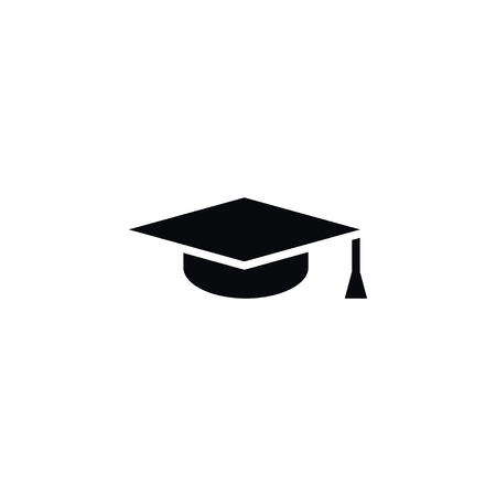 Isolated Graduation Cap Icon. Mortar Board Vector Element Can Be Used For Graduation, Cap, Hat Design Concept.のイラスト素材