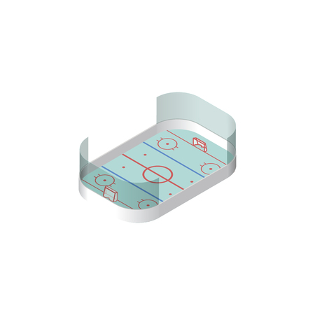 Isolated Hockey Isometric. Ice Games Vector Element Can Be Used For Hockey, Playground, Ice Design Concept.のイラスト素材