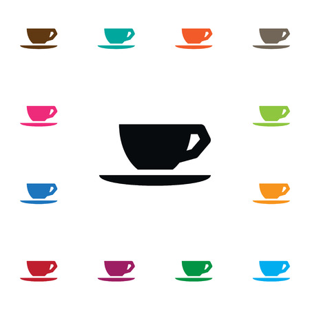 Caffeine Vector Element Can Be Used For Cup, Caffeine, Saucer Design Concept.  Isolated Saucer Icon.のイラスト素材
