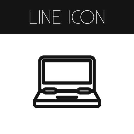 Isolated Monitor Outline. Computing Vector Element Can Be Used For Monitor, Laptop, Computing Design Concept.のイラスト素材