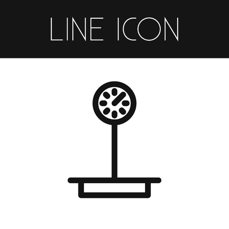 Isolated Weighing Outline. Measurement Vector Element Can Be Used For Food, Measurement, Weighing Design Concept.のイラスト素材