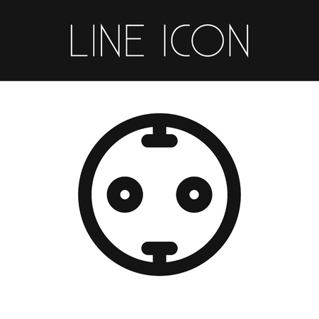 Isolated Socket Outline. Unplugged Vector Element Can Be Used For Socket, Outlet, Unplugged Design Concept.のイラスト素材