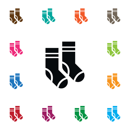 Hosiery Vector Element Can Be Used For Half-Hose, Hosiery, Sock Design Concept.  Isolated Socks Icon.のイラスト素材