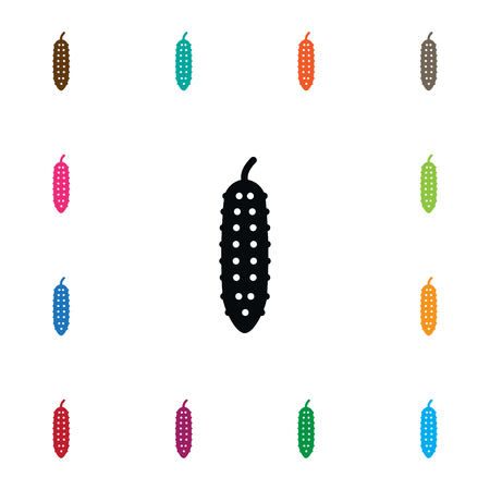 Isolated Zucchini Icon. Pickles Vector Element Can Be Used For Zucchini, Cucumber, Pickles Design Concept.のイラスト素材