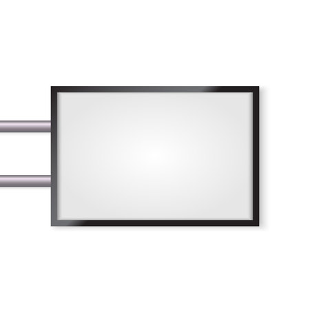 3D signboard mock up isolated. illuminated light box with empty space for design.のイラスト素材
