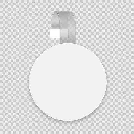 Vector blank round wobbler with transparent stripのイラスト素材