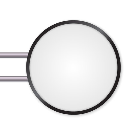 3D signboard mock up isolated . illuminated lightbox with empty space for designのイラスト素材