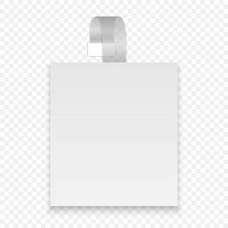 Vector blank square wobbler with transparent stripのイラスト素材