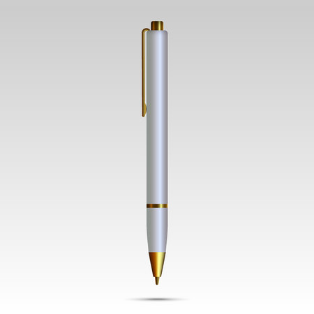 blank pen isolated on white backgroundのイラスト素材