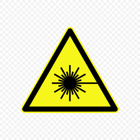 laser Warning sign. Hazard symbols. のイラスト素材
