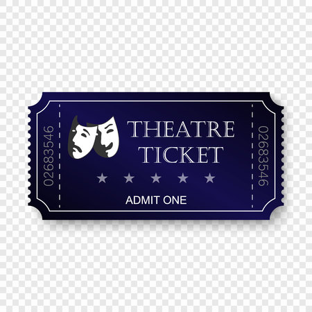 Theatre ticket isolated on transparent background.のイラスト素材