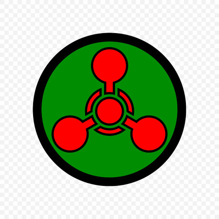 chemical weapon Warning sign. Hazard symbols. のイラスト素材
