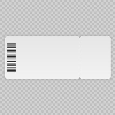 Ticket template isolated on a transparent backgroundのイラスト素材