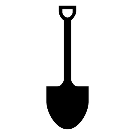 Shovel icon. service tool on white backgroundのイラスト素材