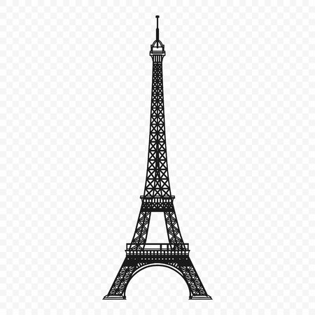 Eiffel tower isolated vector illustrationのイラスト素材