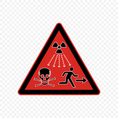 radiation high level Warning sign. Hazard symbols. のイラスト素材