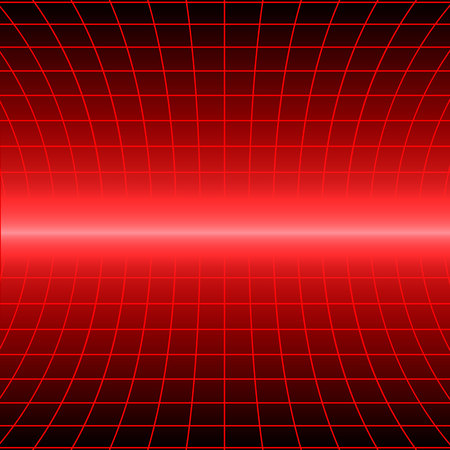 Retro background with perspective grid. Vector illustration