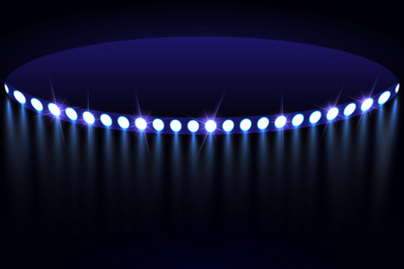 stadium lights vector illustrationのイラスト素材