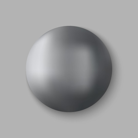 Vector chrome ball.Realistic metal sphere.のイラスト素材
