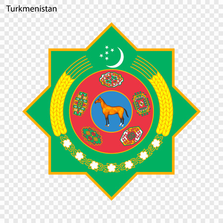 Symbol of Turkmenistan. National emblemのイラスト素材