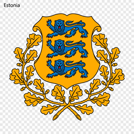 Symbol of Estonia. National emblemのイラスト素材