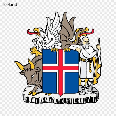 Symbol of Iceland. National emblemのイラスト素材