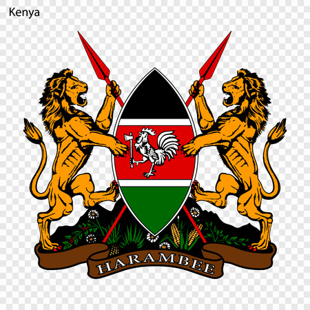 Symbol of Kenya. National emblemのイラスト素材