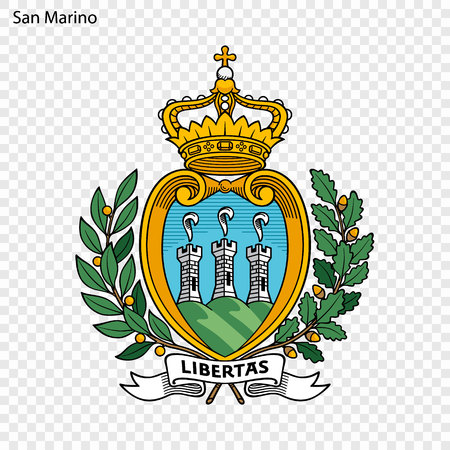 Symbol of San Marino. National emblemのイラスト素材