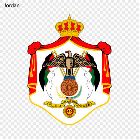 Symbol of Jordan. National emblemのイラスト素材