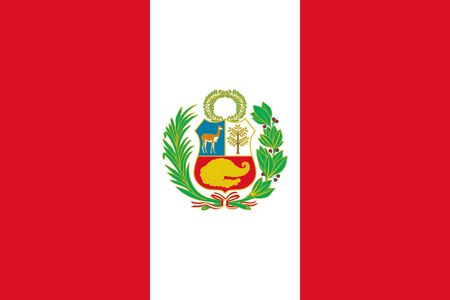 Simple flag of Peru. Correct size, proportion, colors.のイラスト素材