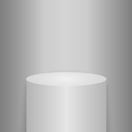 Round podium, pedestal or platform illuminatedのイラスト素材