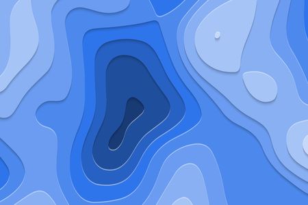 Geometric paper cut background, topography map cpncept. Vector illustration