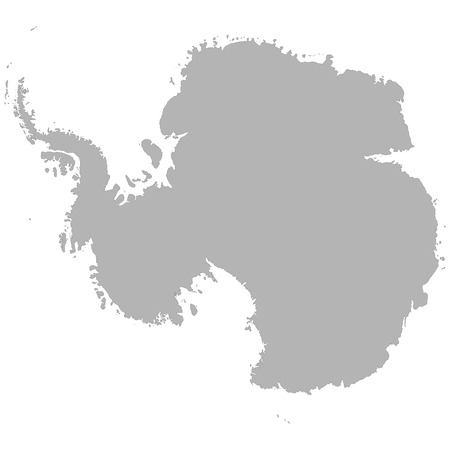 High quality map of Antarctica with borders of the regions on white backgroundのイラスト素材